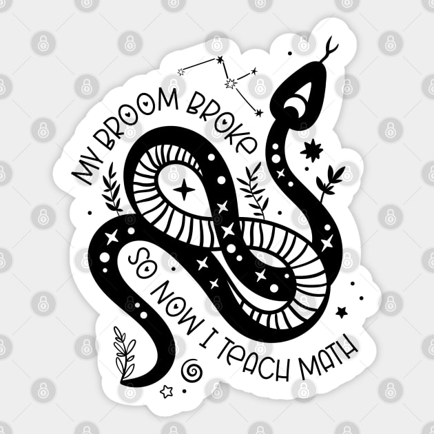 Witchy Math Teacher Sticker by Fusti